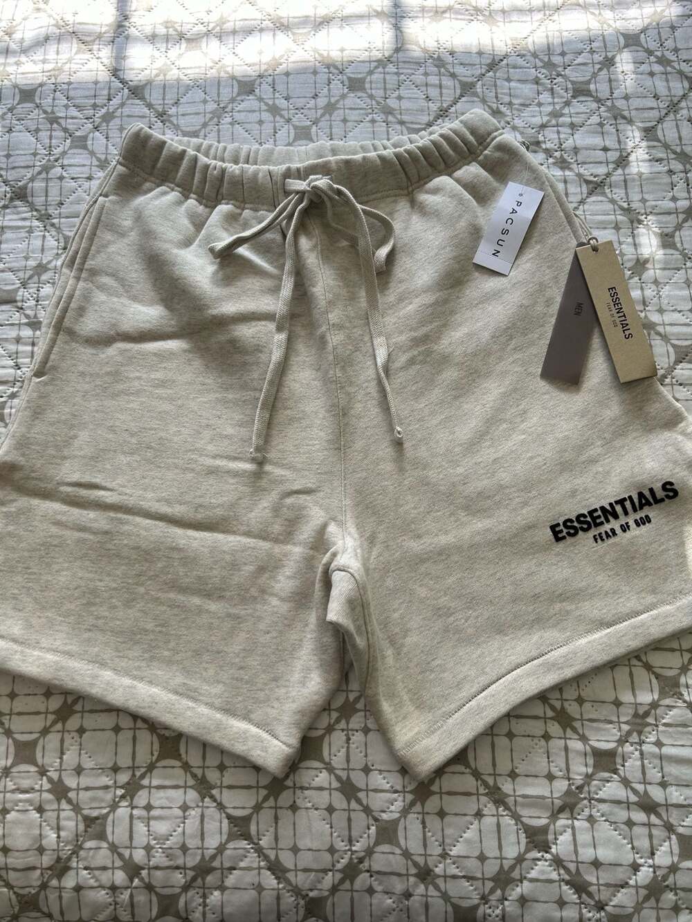 Fear of God Essentials Sweat Shorts Oatmeal Size XS